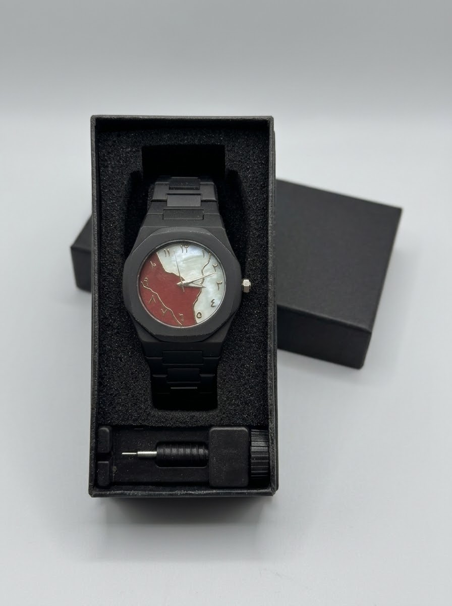 Black Valenzo_WristWatch – Red Face