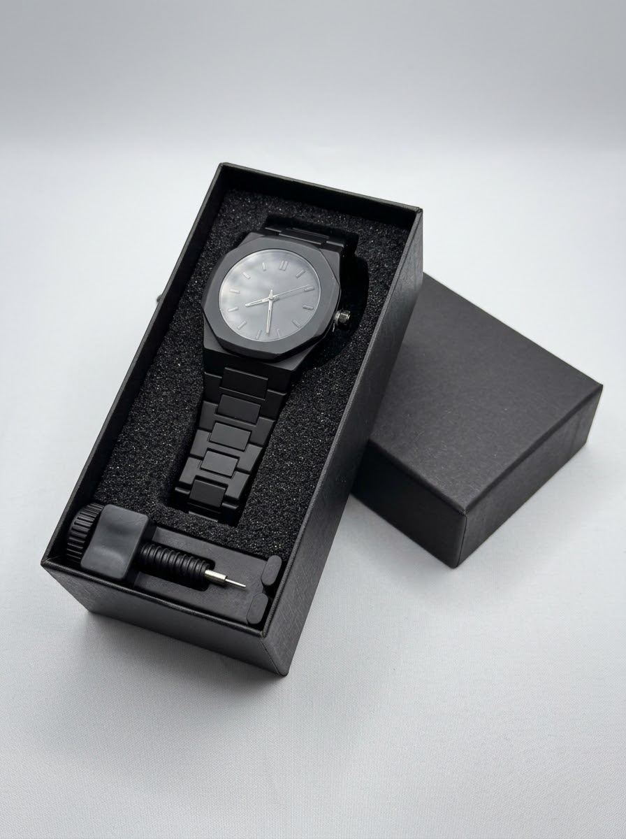Black Valenzo_WristWatch – Black Face