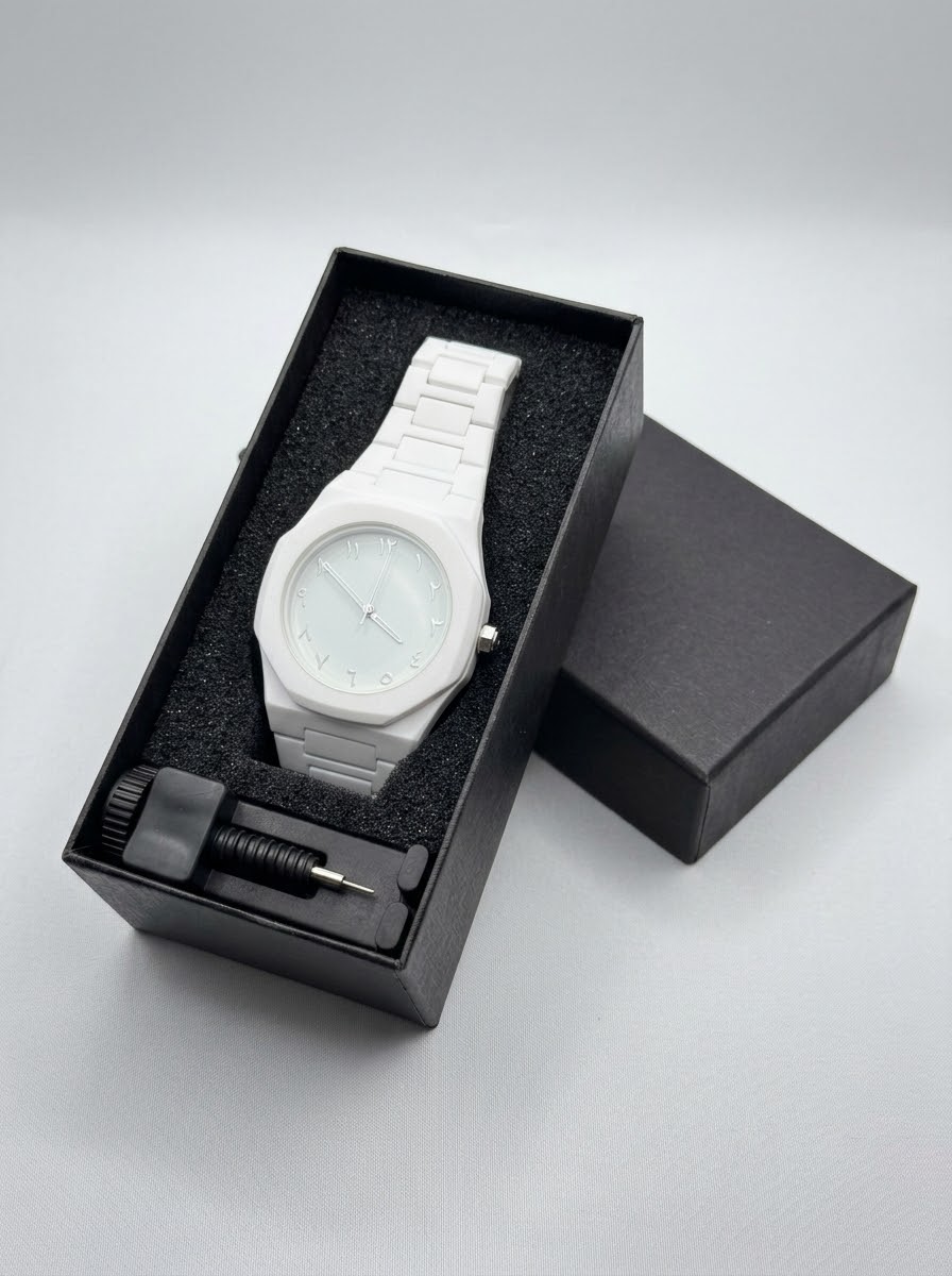 White Valenzo WristWatch – White Face
