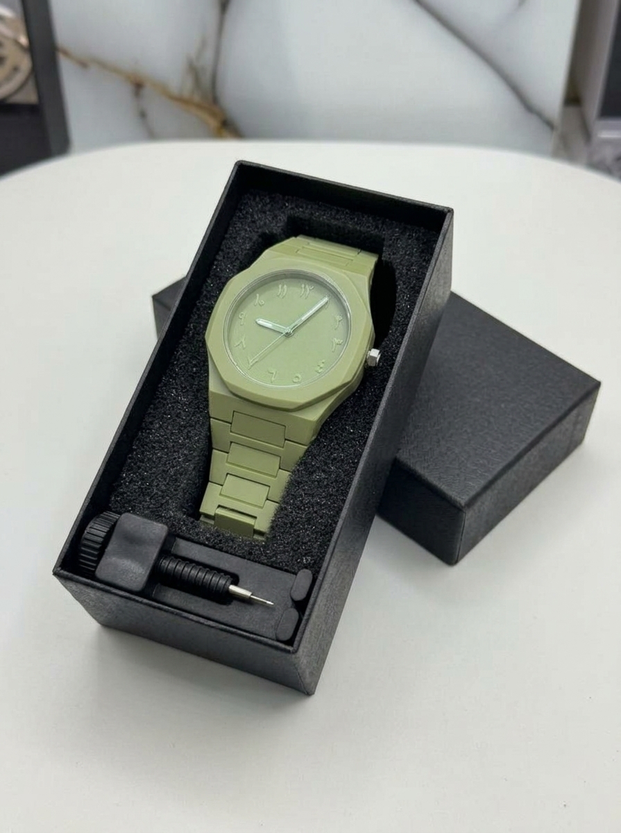 Green Valenzo WristWatch – Arabic Dial