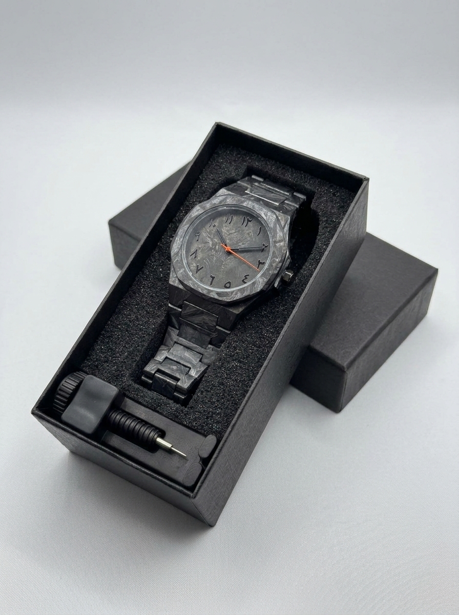 Black Marble Valenzo WristWatch - Image 3