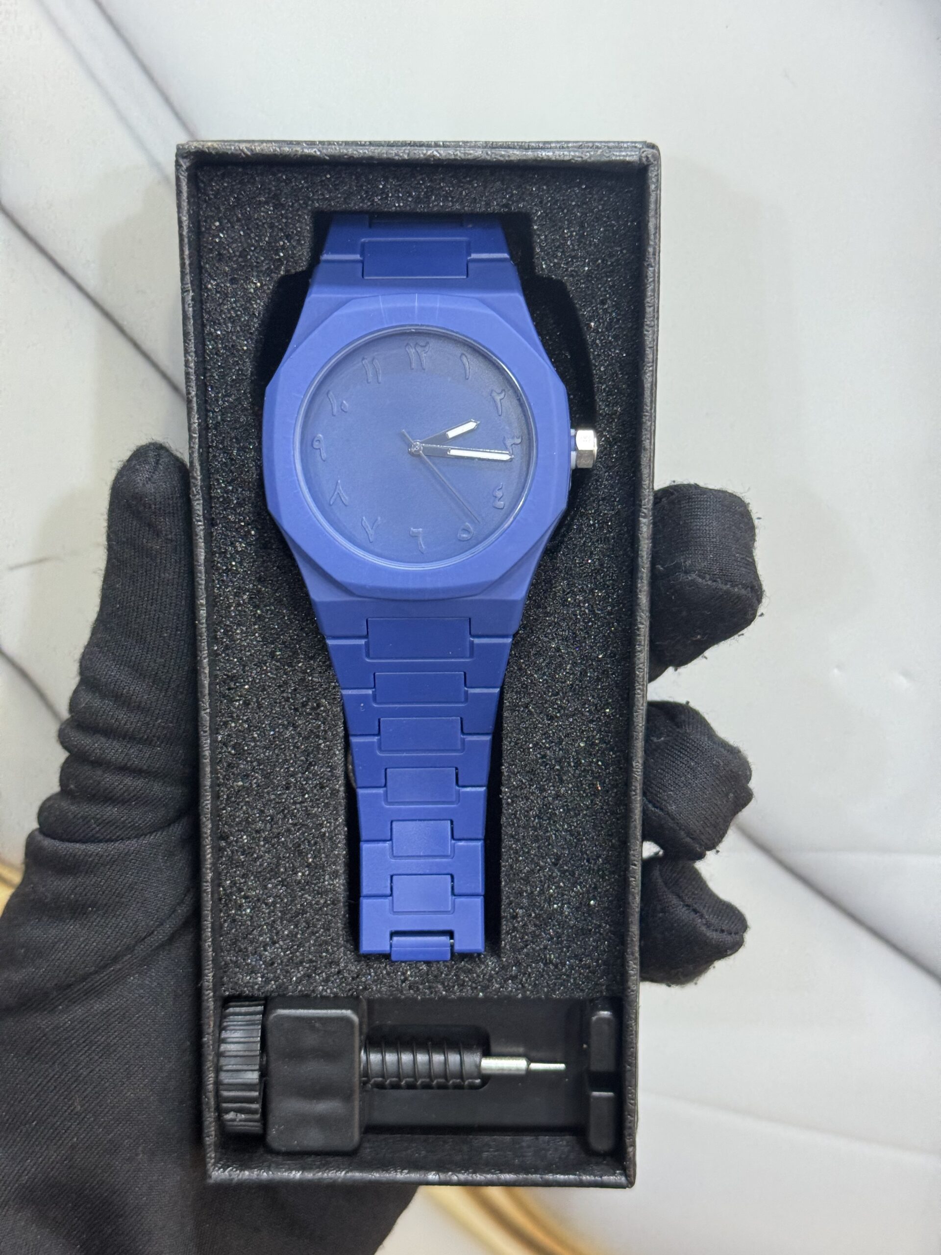 Blue Valenzo WristWatch – Arabic Dial